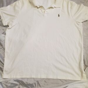 Polo by Ralph Lauren Men's Cream Polo Shirt